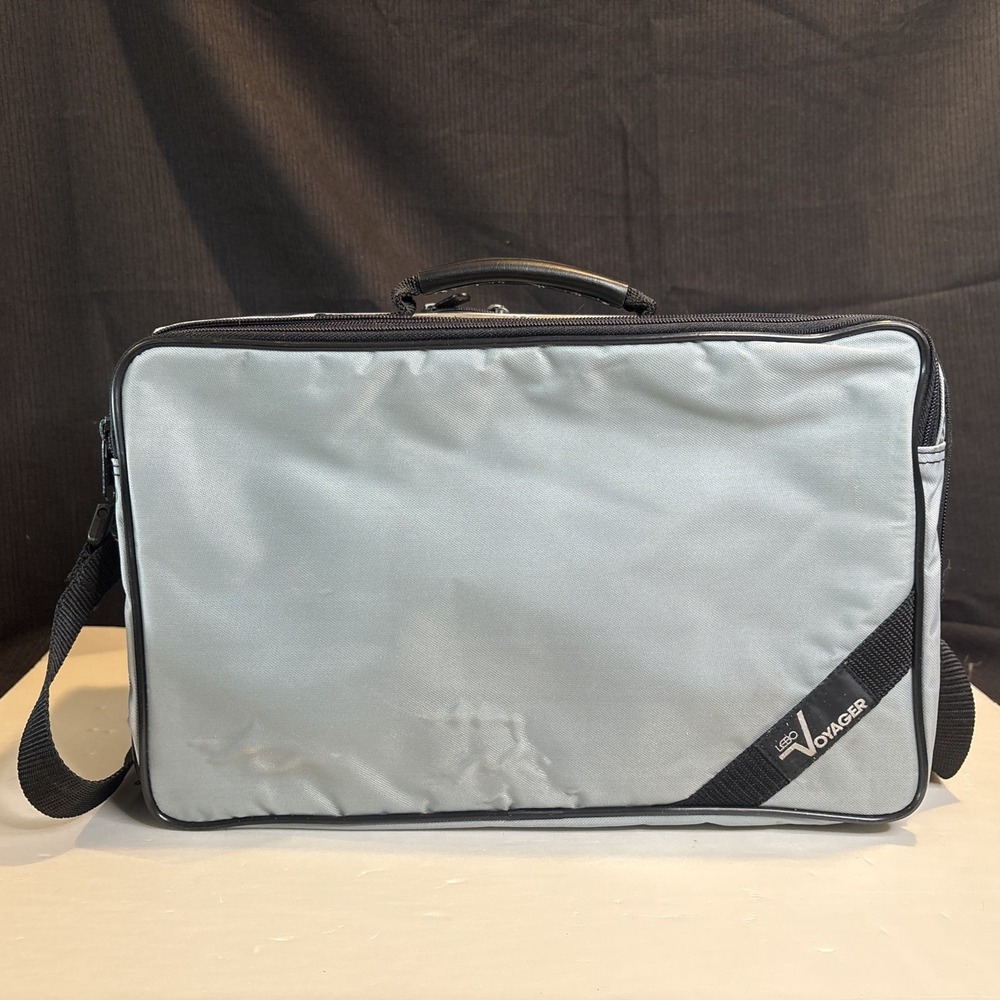Vtg Lebo Voyager 60 Cassette Tape Carrying Case Blue Nylon Storage Bag Pocket